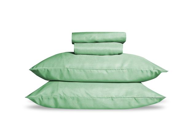 Kit Com 2 Fronhas 50cm x 70cm 100 Algodão Percal 180 Fios Verde - Aretusa confecções Menor preço em Kit Com 2 Fronhas 50cm x 70cm 100 Algodão Percal 180 Fios Verde - Aretusa confecções