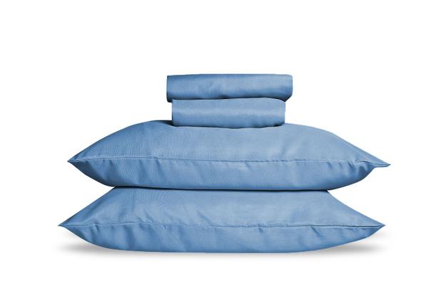 Kit Com 2 Fronhas 50cm x 90cm 100 Algodão Percal 200 Fios Azul - Aretusa confecções Menor preço em Kit Com 2 Fronhas 50cm x 90cm 100 Algodão Percal 200 Fios Azul - Aretusa confecções