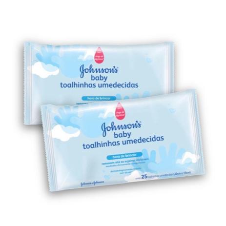 Kit com 2 Lenços Umedecidos JOHNSONS Baby Hora de Brincar 25 unidades - Johnsons Menor preço em Kit com 2 Lenços Umedecidos JOHNSONS Baby Hora de Brincar 25 unidades - Johnsons