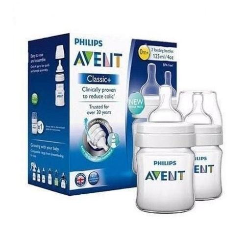Kit com 2 Mamadeiras 125ML Classic+ Philips Avent Menor preço em Kit com 2 Mamadeiras 125ML Classic+ Philips Avent