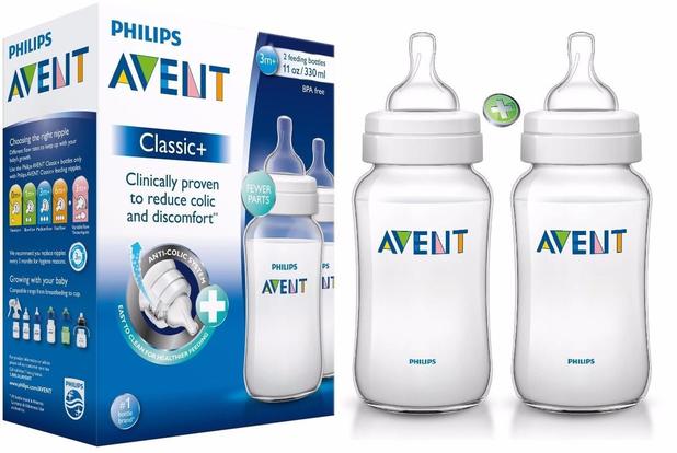 Kit com 2 Mamadeiras 330ML Classic+ Philips Avent Menor preço em Kit com 2 Mamadeiras 330ML Classic+ Philips Avent