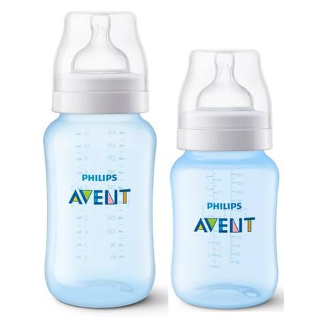 Kit Com 2 Mamadeiras Avent Classica 260 330ml Azul 1m+ - Philips avent Menor preço em Kit Com 2 Mamadeiras Avent Classica 260 330ml Azul 1m+ - Philips avent