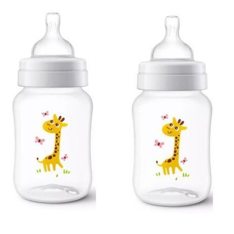 Kit com 2 Mamadeiras Classica Girafa 260ML Philips AVENT SCF821/12 Menor preço em Kit com 2 Mamadeiras Classica Girafa 260ML Philips AVENT SCF821/12