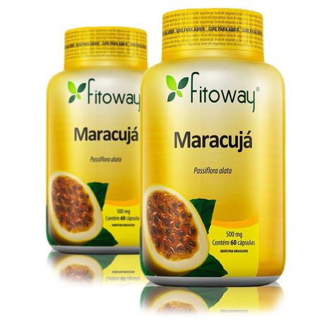 KIT COM 2 Maracujá (Passiflora) 500mg 60cps Fitoway Menor preço em KIT COM 2 Maracujá (Passiflora) 500mg 60cps Fitoway