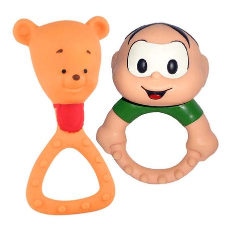 Kit com 2 Mordedor para Bebê Macio Pooh e Cebolinha LA TOY Menor preço em Kit com 2 Mordedor para Bebê Macio Pooh e Cebolinha LA TOY