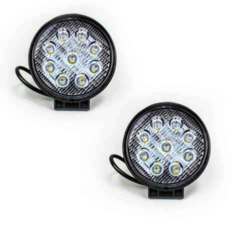 Kit com 2 Peças - Farol de Milha LED Redondo 27w Branco Frio 12v/ 24v 9 LEDs - Import é boa?