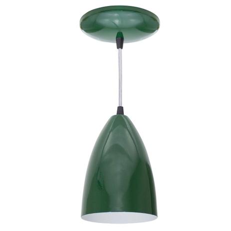 kit com 2 Pendente Bala Oval em Alumínio para lâmpada E-27 - Verde ST963 - Starlumen Menor preço em kit com 2 Pendente Bala Oval em Alumínio para lâmpada E-27 - Verde ST963 - Starlumen