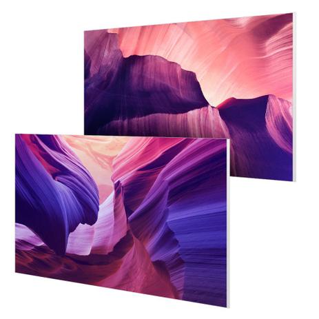 Kit com 2 placas decorativas 28x40cm cada - Grand Canyon Lilás - Galeria Quadros Menor preço em Kit com 2 placas decorativas 28x40cm cada - Grand Canyon Lilás - Galeria Quadros