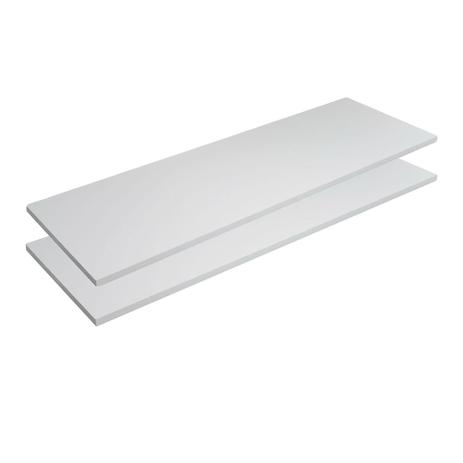 Kit com 2 Prateleiras Borda Reta sem Suporte MDP 30x90x1,5cm - Primolar Menor preço em Kit com 2 Prateleiras Borda Reta sem Suporte MDP 30x90x1,5cm - Primolar