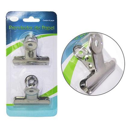 Kit com 2 prendedores de metal para papel 60mm - Fu xing Menor preço em Kit com 2 prendedores de metal para papel 60mm - Fu xing