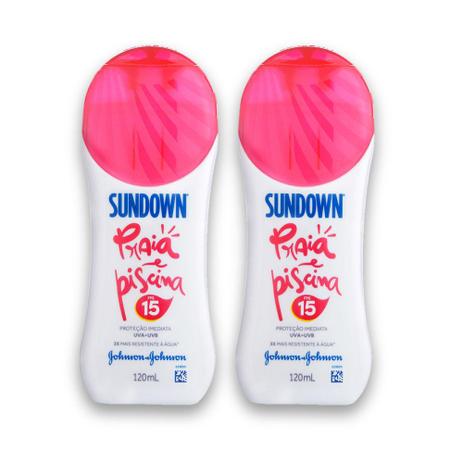 Menor preço em Kit com 2 Protetores Solar SUNDOWN Praia e Piscina FPS 15 120ml