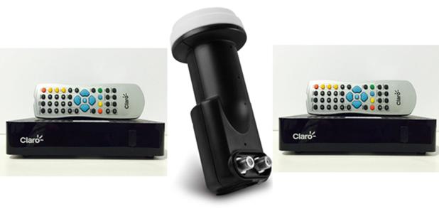 Kit com 2 Receptores Claro Mercantil e lnbf ku duplo - Visiontec Menor preço em Kit com 2 Receptores Claro Mercantil e lnbf ku duplo - Visiontec