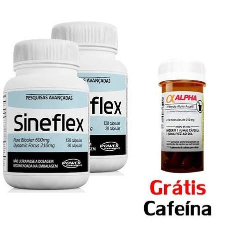 Kit com 2 Sineflex 150 Caps + Gratis Alpha Axcell Cafeina - Power Supplements Menor preço em Kit com 2 Sineflex 150 Caps + Gratis Alpha Axcell Cafeina - Power Supplements