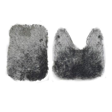 Kit com 2 Tapetes para Banheiro Black e White Retangular Shaggy Cinza - Rayza é boa?