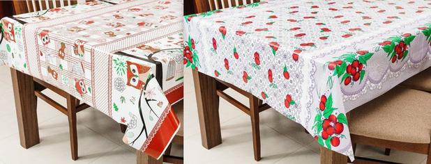 Kit com 2 Toalhas de Mesa Retangular Plástica Térmica 140x250m - Casa new Menor preço em Kit com 2 Toalhas de Mesa Retangular Plástica Térmica 140x250m - Casa new