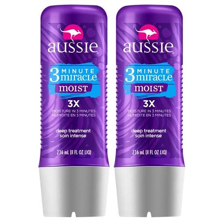 Kit com 2 Tratamentos Aussie Moist 3 Minutos Miraculosos 236ml Menor preço em Kit com 2 Tratamentos Aussie Moist 3 Minutos Miraculosos 236ml