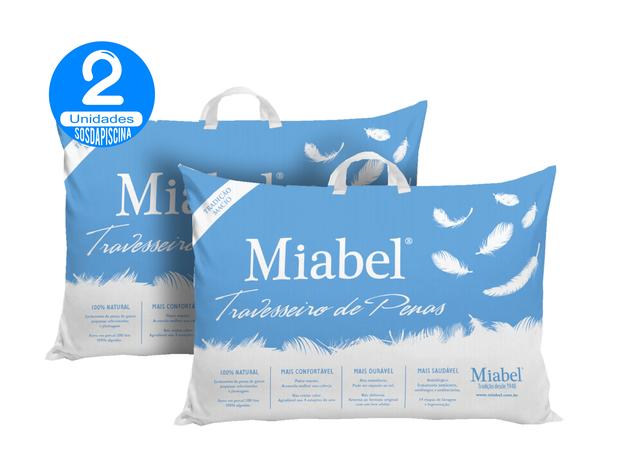 Kit com 2 Travesseiro Tradição Azul Miabel Penas de Ganso 50x70 cm Menor preço em Kit com 2 Travesseiro Tradição Azul Miabel Penas de Ganso 50x70 cm