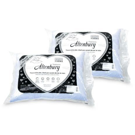 Kit com 2 Travesseiros 50x70cm 180 Fios Suporte Extra Firme Altenburg Menor preço em Kit com 2 Travesseiros 50x70cm 180 Fios Suporte Extra Firme Altenburg