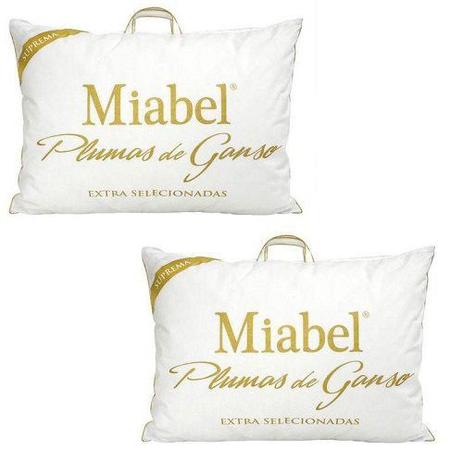 Kit com 2 Travesseiros Suprema 100% Plumas de Ganso 50CM X 70CM Miabel 0060 Menor preço em Kit com 2 Travesseiros Suprema 100% Plumas de Ganso 50CM X 70CM Miabel 0060