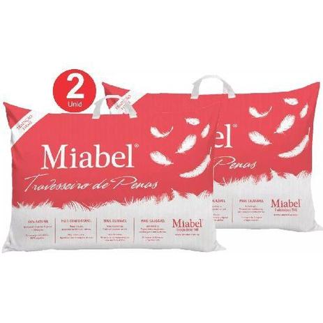 Kit com 2 Travesseiros Tradição Firme Plumas de Ganso 50X70CM Miabel Menor preço em Kit com 2 Travesseiros Tradição Firme Plumas de Ganso 50X70CM Miabel