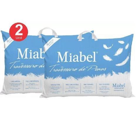 Kit com 2 Travesseiros Tradição Macio Plumas de Ganso Miabel 0022 Menor preço em Kit com 2 Travesseiros Tradição Macio Plumas de Ganso Miabel 0022