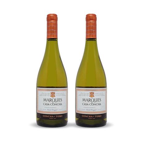 Kit com 2 Vinhos Branco Chardonnay Marques de Casa Concha 750 ml - Concha Y Toro Menor preço em Kit com 2 Vinhos Branco Chardonnay Marques de Casa Concha 750 ml - Concha Y Toro