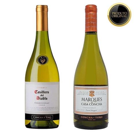 Kit Com 2 Vinhos Importados Chardonnay 750 Ml - Concha Y Toro Menor preço em Kit Com 2 Vinhos Importados Chardonnay 750 Ml - Concha Y Toro