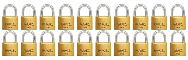 Kit com 20 Cadeados Papaiz 20mm Mesmo Segredo é ruim? Kit com 20 Cadeados Papaiz 20mm Mesmo Segredo é boa?