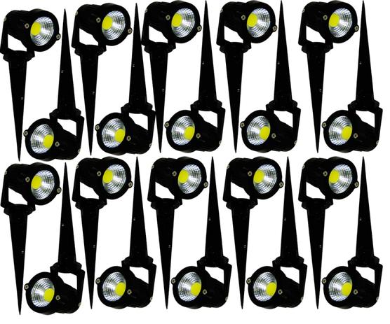 Kit Com 20 Pecas - Luminaria Led Espeto De Jardim Cob 3w - Branco Quente - Cob3wbq - Cast light Menor preço em Kit Com 20 Pecas - Luminaria Led Espeto De Jardim Cob 3w - Branco Quente - Cob3wbq - Cast light