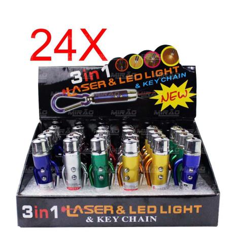 Kit com 24 unidades Laser Lanterna Chaveiro e Identificador De Nota Falsa - 117 - Xtrad Menor preço em Kit com 24 unidades Laser Lanterna Chaveiro e Identificador De Nota Falsa - 117 - Xtrad