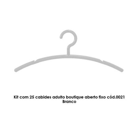 Kit com 25 cabides adulto boutique aberto fixo cód.0021 Branco - Bell plastic é boa?