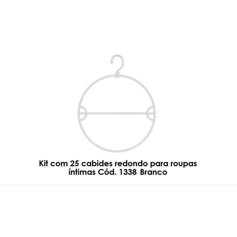 Kit com 25 cabides redondo para roupas íntimas Cód. 1338 Branco - Bell plastic Menor preço em Kit com 25 cabides redondo para roupas íntimas Cód. 1338 Branco - Bell plastic