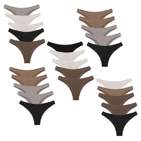 Kit com 25 Calcinhas Tanga Biquini - MelBee Menor preço em Kit com 25 Calcinhas Tanga Biquini - MelBee