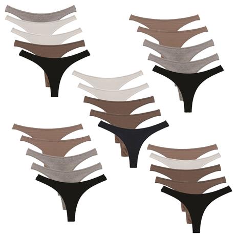 Kit com 25 Calcinhas Tanga Fio Dental - MelBee Menor preço em Kit com 25 Calcinhas Tanga Fio Dental - MelBee