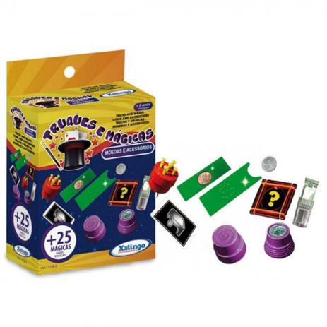 Kit com 25 Magicas e Truques, Moedas e Acessorios, Xalingo Xalingo Brinquedos Menor preço em Kit com 25 Magicas e Truques, Moedas e Acessorios, Xalingo Xalingo Brinquedos