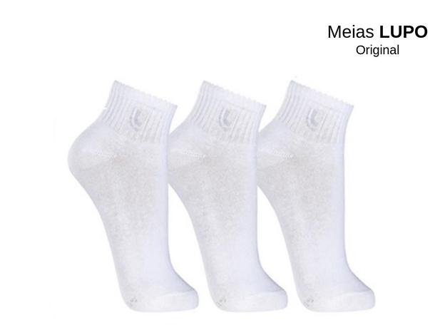 Kit Com 27 Pares Meias Unissex Lupo Cano Curto Original Menor preço em Kit Com 27 Pares Meias Unissex Lupo Cano Curto Original