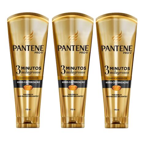 Kit com 3 Ampolas 3 Minutos Milagrosos Hidro Cauterização 170 mL - Pantene Menor preço em Kit com 3 Ampolas 3 Minutos Milagrosos Hidro Cauterização 170 mL - Pantene