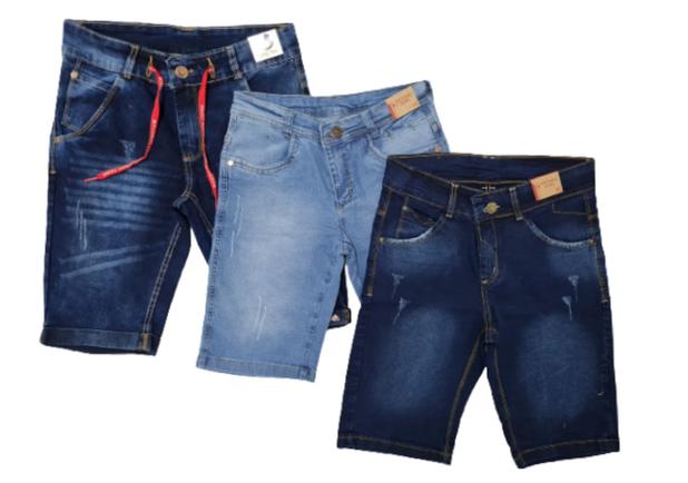 kit com 3 bermudas jeans masculina infantil menino. - Jr Kids Menor preço em kit com 3 bermudas jeans masculina infantil menino. - Jr Kids