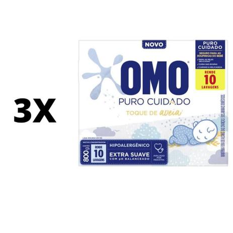kit com 3 caixas de sabão em pó omo puro cuidado é boa?