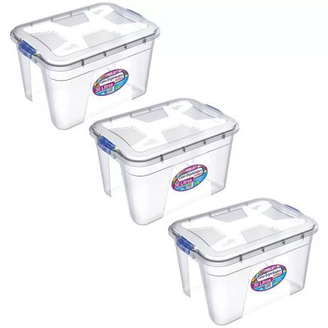 Kit com 3 caixas organizadoras 30 litros preta pp com travas uninjet - 0772 utilidade plastica é boa?