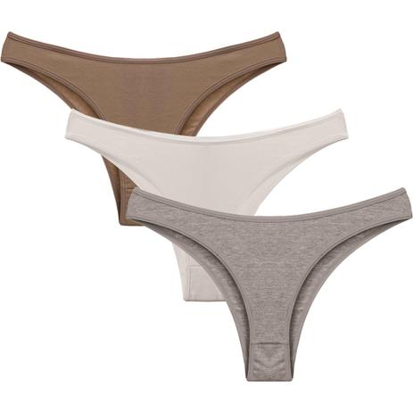 Kit com 3 Calcinhas Tanga Biquini - Mel é boa?