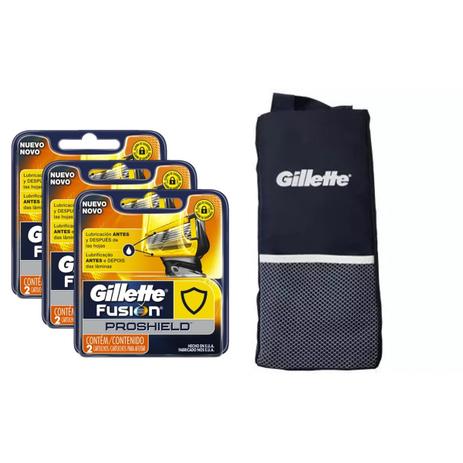 Kit com 3 Cargas Gillette Fusion Proshield c/2 + Porta Chuteira é ruim? Kit com 3 Cargas Gillette Fusion Proshield c/2 + Porta Chuteira é boa?