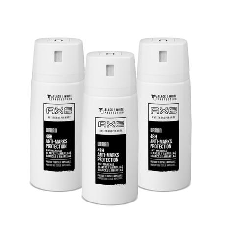 Kit com 3 Desodorantes Antitranspirante Aerossol Axe Urban 48 Horas 152Ml Menor preço em Kit com 3 Desodorantes Antitranspirante Aerossol Axe Urban 48 Horas 152Ml