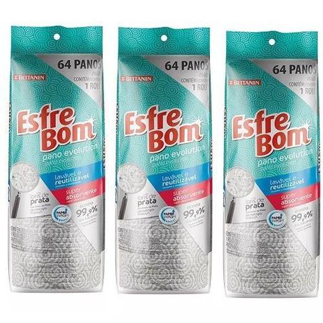 Kit com 3 Esfrebom Pano Evolution Rolo Bettanin BT4991 Menor preço em Kit com 3 Esfrebom Pano Evolution Rolo Bettanin BT4991