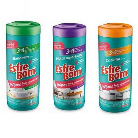Kit com 3 Esfrebom Pano Umedecido com 35 Panos Cada Bettanin Menor preço em Kit com 3 Esfrebom Pano Umedecido com 35 Panos Cada Bettanin
