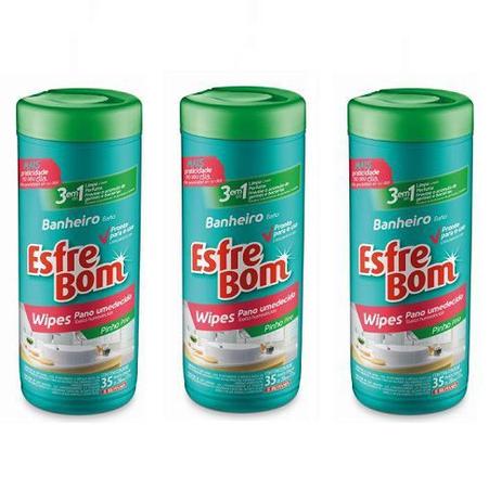 Kit com 3 Esfrebom Pano Umedecido para Banheiro BT4691 Bettanin Menor preço em Kit com 3 Esfrebom Pano Umedecido para Banheiro BT4691 Bettanin