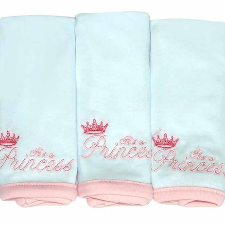 Kit com 3 fraldinhas de boca em malha Its a Girl - Classic for Baby Menor preço em Kit com 3 fraldinhas de boca em malha Its a Girl - Classic for Baby