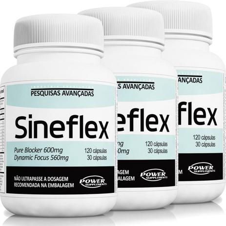 Kit com 3 Frascos de Sineflex Power Supplements Sanibras Menor preço em Kit com 3 Frascos de Sineflex Power Supplements Sanibras