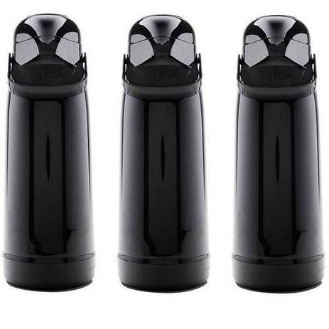 Kit com 3 Garrafas Termicas Pressao 1,8 L Magic PUMP Preto Termolar 54737 Menor preço em Kit com 3 Garrafas Termicas Pressao 1,8 L Magic PUMP Preto Termolar 54737