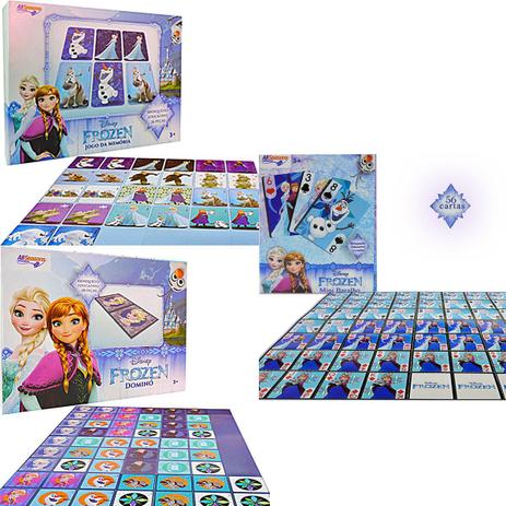Kit Com 3 Jogos Memória Dominó E Mini Baralho Frozen Disney - All seasons Menor preço em Kit Com 3 Jogos Memória Dominó E Mini Baralho Frozen Disney - All seasons